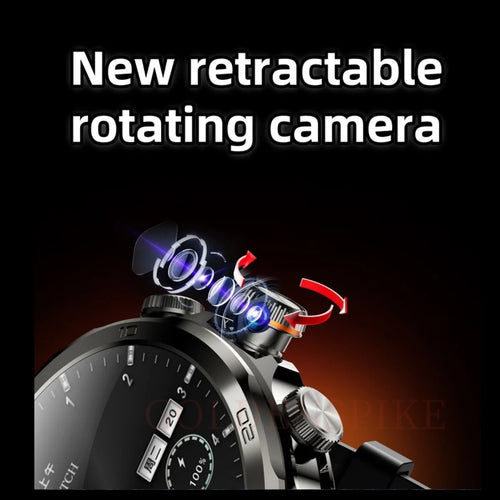 Original H19 Smart Watch Android 10.0 Smartwatch With 190° Rotary Camera GPS WIFI 1.95inch Larger Amoled Screen 256GB Storage